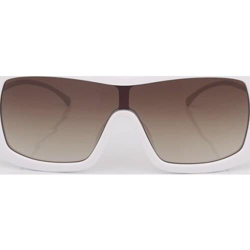 White acetate mask sunglasses women metal temples