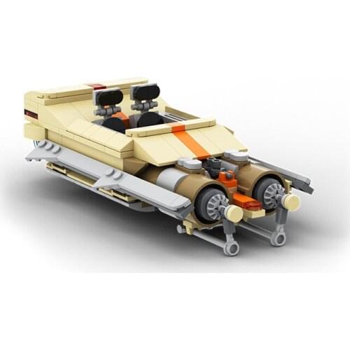 WW-25L Air Speeder Airship Building Blocks Space Wars Flying Vehicle Model Assemble MOC Toys Children Birthday Gifts