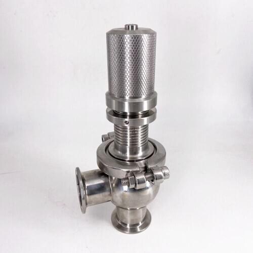 1.5" Tri Clamp Adjustable Pressure Relief Safety Valve Sanitary SUS 304 Stainless Steel Liquid Gas Brew Diary Product