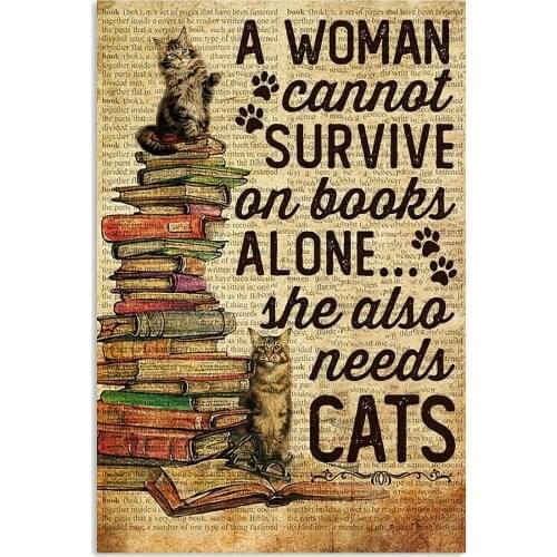 Cats Decoration for Home Bar Accessories Metal Plates Pets Poster Vintage Retro Decor Tin Sign Bedroom Wall Decoration Garden