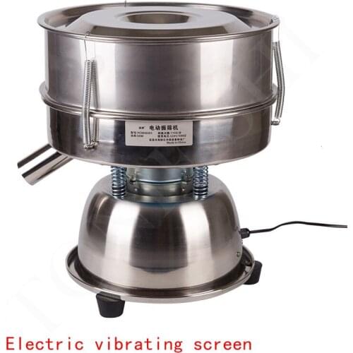 Vibration Screening Machine Stainless Steel Small Electric Screening Machine for Chinese Medicinal Powder and Wood Powder