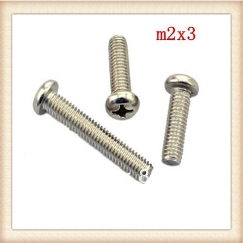 50pcs 304stainless steel phillips m2*3 screw