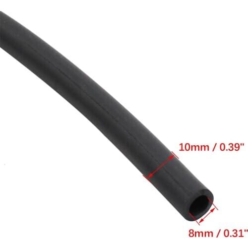 X Autohaux 6/15" 8mm Fuel Line Assembly with Hand Primer Bulb 7ft for Outboard Boat Motors - Universal Black Rubber