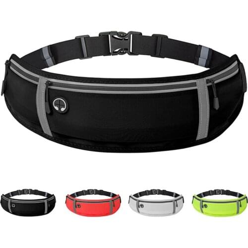 Fanny Pack With 3 Pockets Small Waist Pack Bag Men Women Phone Casual Slim Belt Bag For Traveling Running Sports Gym Belly Bags