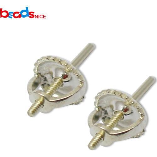 Beadsnice 925 Sterling Silver Earring Pins For Pierced Ears For Fashion Women Earring DIY ID28028