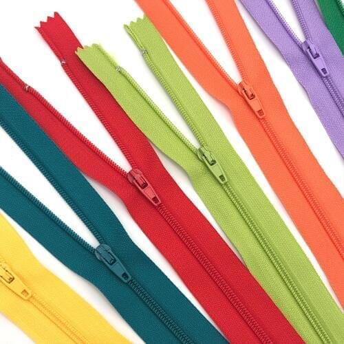 100pcs 3# 23cm Closed End Nylon Coil Zippers Tailor Sewing Craft