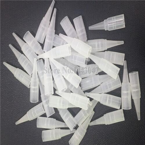 Fresshipping 100Pcs Permanent Makeup 1R Plastic Needle Tips For Permanent Makeup Tattoo Gun