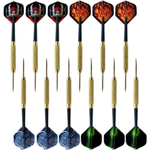 12 Pcs/Set Darts Professional 19g Steel Tip Darts Flights