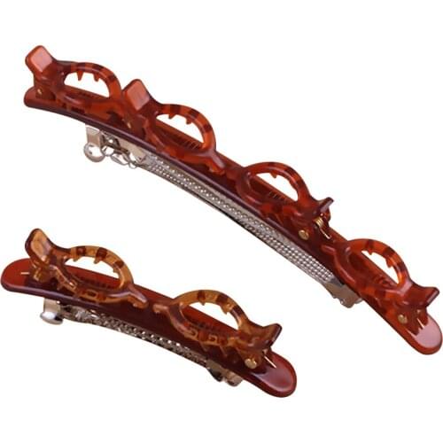 2pc Fashion Punk Gothic Hair Styling Twist Clip Barrette Braid Tool Magic Hair Accessories Party Casual Headband For Women Girls