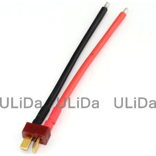 3PCS Deans T Male Connector 14AWG Soft Silicone Wire Cable for RC Battery adapter