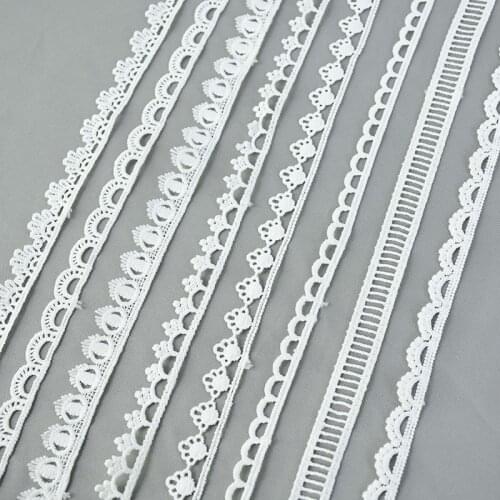 5 Yard High Quality White Lace Trim Ribbon French African Lace Wedding Fabric DIY Wedding Decor Sewing Handmade Craft Materials