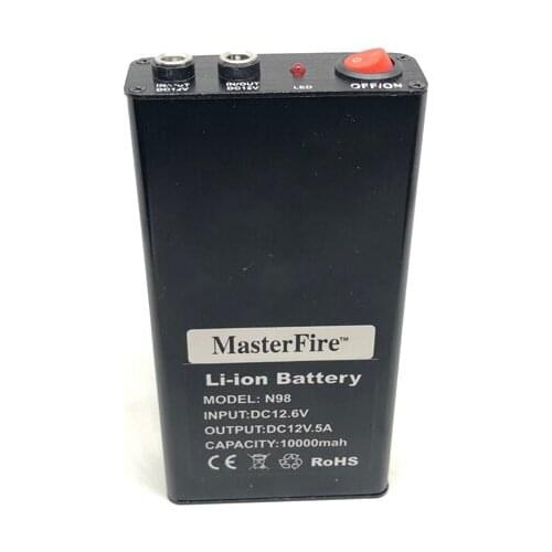 9Pack/lot dual output 12V 5A 2 outputs jack DC 12V 6500mah smart power CCTV CAM Lithium-ion battery pack with aluminium case