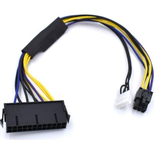 24 Pin to 6 Pin PCI-E ATX Main Power supply Adapter Cable for HP8380 8000 880 600G1 Motherboard