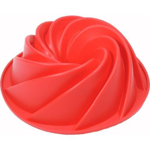 Household Baking Molds 9.76 Inch Large Spiral Shape Mold Cake Tools Baking Bakeware Silicone Bread Pan, D3S6