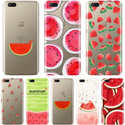 Back Cover For OnePlus 6 6T 5 5T 3 3T Soft Silicone Watermelon Fruits Funny Summer Red Phone Case For One Plus 3 3T 5 5T 6 6T