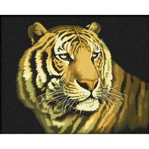 DIY Oil Painting By Numbers tiger Animal Acrylic Paint Modern Wall Art Horse For Adults Handpainted Home Decor Gift