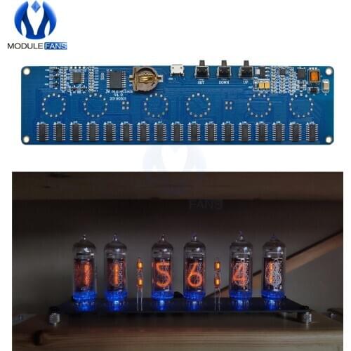 STM8S005 Control DC 12V 1A Electronic IN14 Nixie Tube digital LED Clock gift Circuit Board PCBA RGB Lamp Clock Chip IC Micro USB