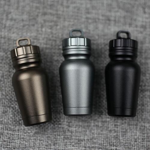 F10 Portable Outdoor Waterproof Tank Box Capsule Seal Bottle Case Container Holder Mini EDC Box For Storage