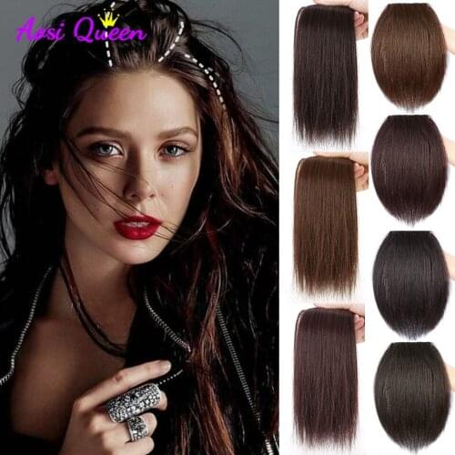 Wigs Black Brown Natural Hair Extension Hairpin Clip In False Hair Pieces For Women Synthetic Hair Pad Heat Resistat FiberUsed t
