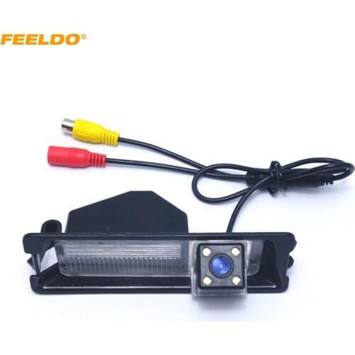 FEELDO 1Set For Nissan Nissan March/Micra/Renault Pulse Special Rear View Car Camera with 4LED Light #AM4285