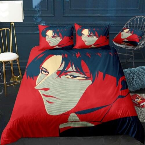 Hopestyle Levi Ackerman Duvet Cover Comfortable Quilt Home Decora Design Universal Bedding Set Bedclothes+Pillowcase 3pcs