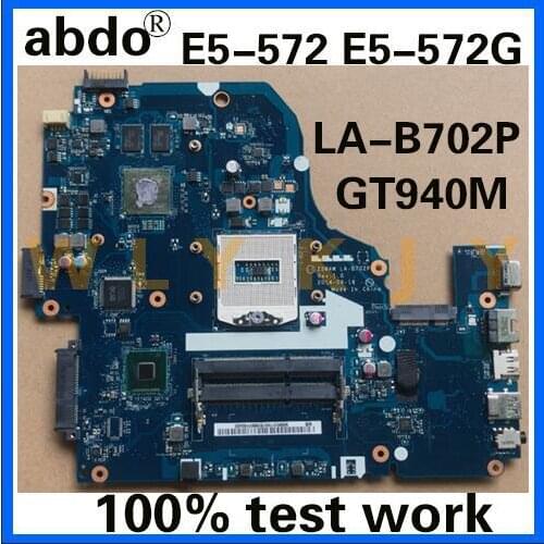 Z5WAW LA-B702P motherboard for ACER E5-572 E5-572G notebook motherboard PGA947 HM87 GT940M 2G DDR3 100% test work