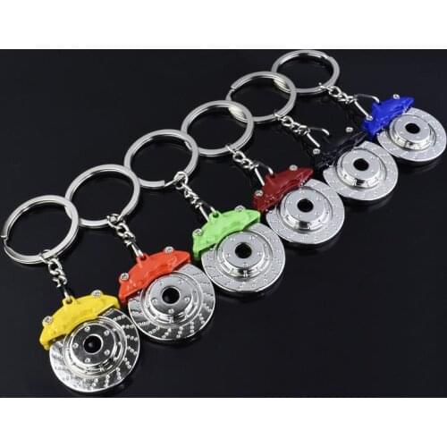 Mini Brake Model Keychain Disc brake pump Key Chain Ring Keyring Keyfob Car Keyring Car Interior Accessories Automobiles Parts