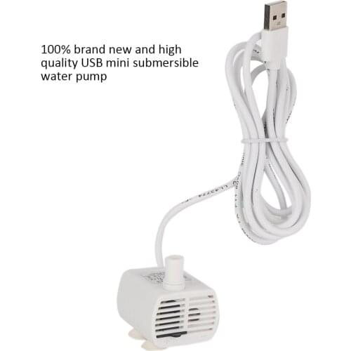 200L/H Fashionable USB Mini Pump Submersible Water Pump For Fish Aquarium Pet Water Dispenser Waterproof Submersible Aquarium