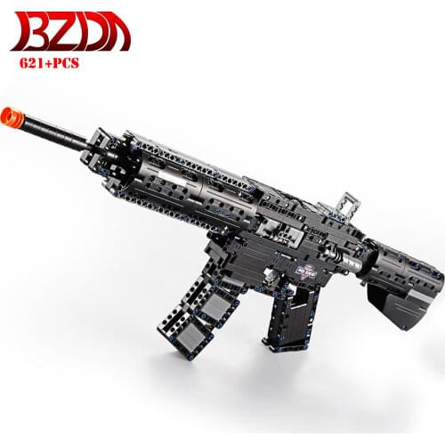 Cada Military M4A1 Carbine Gun Model Building Blocks Military City High-Tech Launch Sniper Gun Bricks Educational Toys for Boys