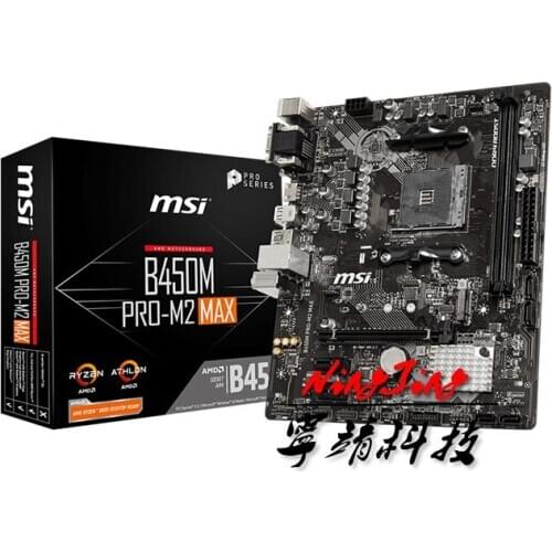 MSI B450M PRO M2 MAX M-ATX AMD B450 DDR4 4133(OC) MHz,M.2,SATAIII, VGA,DVI-D,32G,best support R9 Desktop CPU Socket AM4