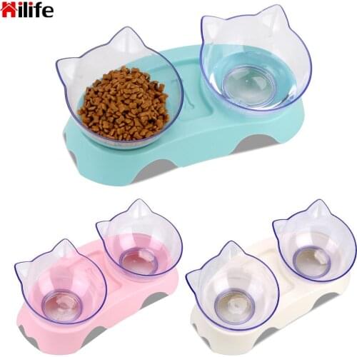 Drinking Dish Dog Food Water Feeder Double Pet Bowl Puppy Cat Water Food Bowls Dog Accessories Pet Product