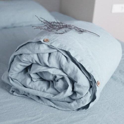 100% Natural Pure French Washed Linen Duvet Cover King Size Bed 220X240 Flax Linen Bedding Softened Queen Quilt Cover