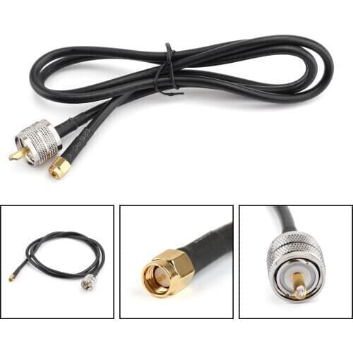 Areyourshop 1Pcs PL259 SMA Male to UHF Male RF Straight Pigtail Jumper RG58 Coaxial Cable 100cm 3ft