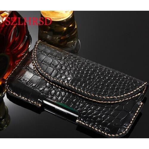 SZLHRSD For Cubot P20 X18 Plus J3 Pro R11 Power Nova Genuine Leather Holster Belt Clip Pouch Funda Cover Waist Bag Cubot H3