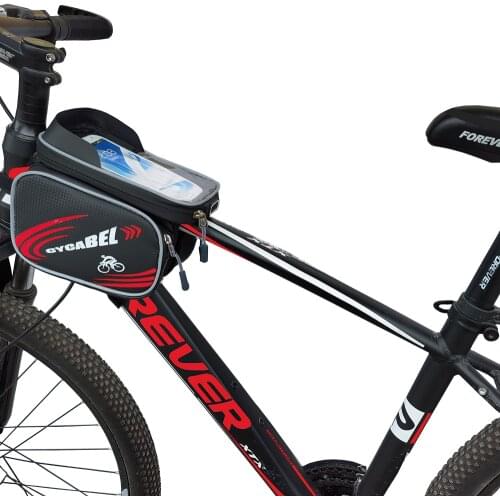 CYCABEL MTB Bike Top Tube Shell Cycling Pouch Bicycle Saddle Bags MTB Bike Front Frame Waterproof Cycling Phone Holder Pouch