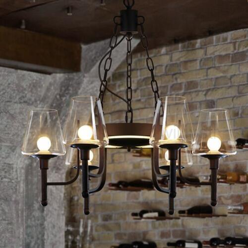 Willlustr LED pendant lamp iron industry rest room restaurant loft Bar suspension Light white clear glass shade hanging lighting