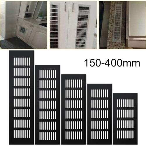 1pcs Ventilation Grille 80*150-400mm Aluminium Air Vent Black Louvred Grill Ventilation Grille Cover
