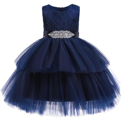 2020 Summer Girl Princess Elegant Dress Wedding Birthday Party Dresses For Girls Ballerina Dance Trailing Dress kids Clothing