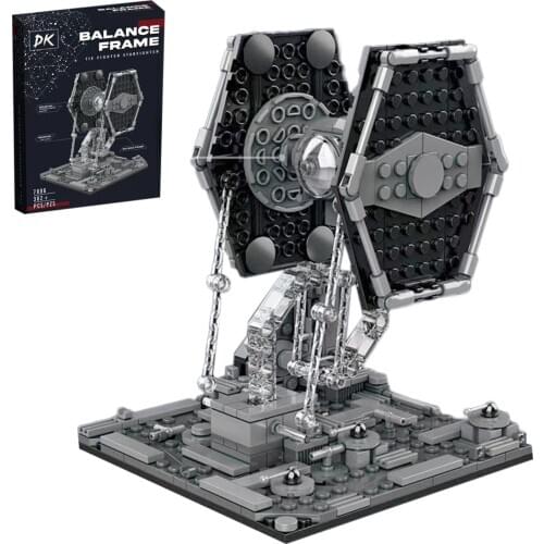 302Pcs MOC 3D Balance Frame Tie Fighter Bricks Mini DIY Small Particle Building Blocks Model Creative Toy Gift Decor