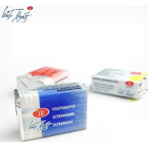 White Night Master Class Solid Watercolor 64 Colors Glitter Artist Full Pans Metallic Color Watercolour Block Optional Color