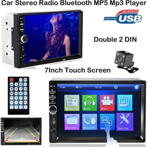 7 Inch Double 2 DIN Car Bluetooth Stereo Radio Car Dual Ingot MP5 Card Player Car MP5 MP3 Player Bluetooth Touch