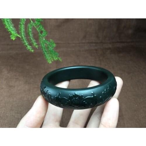 Hetian jade sapphire flower blossom rich and expensive bracelet, sapphire a fine material, a fine sculpture of the Soviethb2824