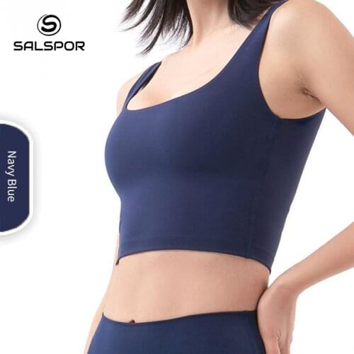 SALSPO Push Up Bra Women Sexy Fitness Sports Workout Training Bra for Women Solid Color Beauty Back Underwear Bralette Sportwear