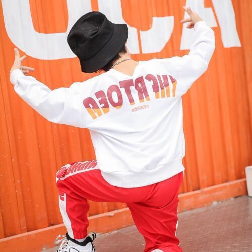 Kids Hip Hop Clothes Leisure Shirt Sweatshirt Tops Jogger Pants for Girls Boys Jazz Dance Costumes Ballroom Dancing Wear Suit