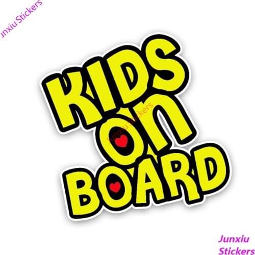 KIDS ON BOARD Car Stickers Styling Decals Cover Scratches for Bumper Window Laptop Bodywork Vinyl Auto Interior KK13*13cm
