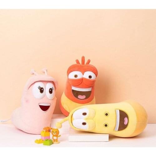 20cm 3pcs/lot Korean Anime Fun Insect Slug Creative Larva Plush Toys Cute Stuffed Worm Dolls For Children Birthday Gift Hobbies
