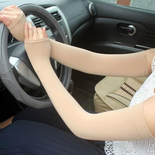 Summer ice silk sunscreen sleeves unisex thin section high elasticity to block scars tattoo sports driving and riding