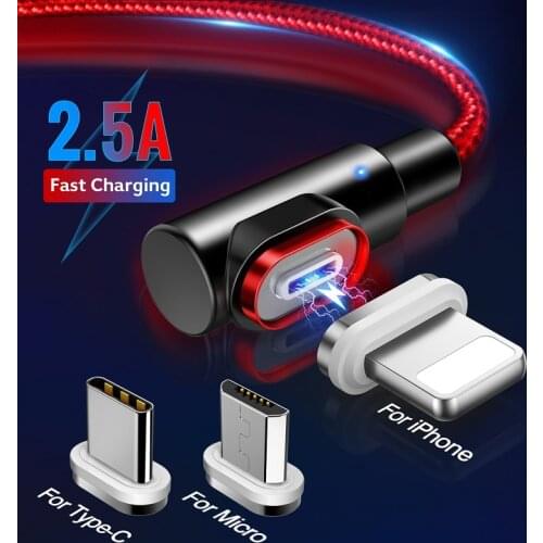 GETIHU Magnetic Cable Fast Charging Type C Micro USB Magnet Phone Charger Data Cord For iPhone Huawei Xiaomi 11 10 Redmi Samsung