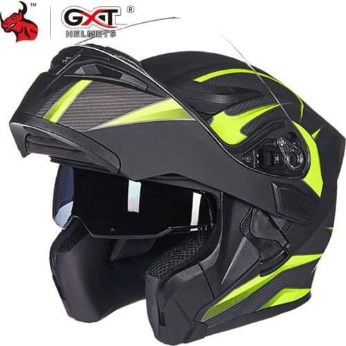 GXT New Motorcycle Helmet Flip up Motocross Helmet Capacete da Motocicleta Cascos Moto Casque Doublel lens Racing Riding Helmets