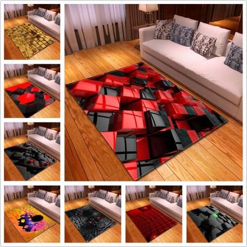 Nordic Style Large Size Carpet Flannel Geometric Pattern 3D Carpets for Living Room Bedroom Area Rugs Coffee Table Antiskid Mats